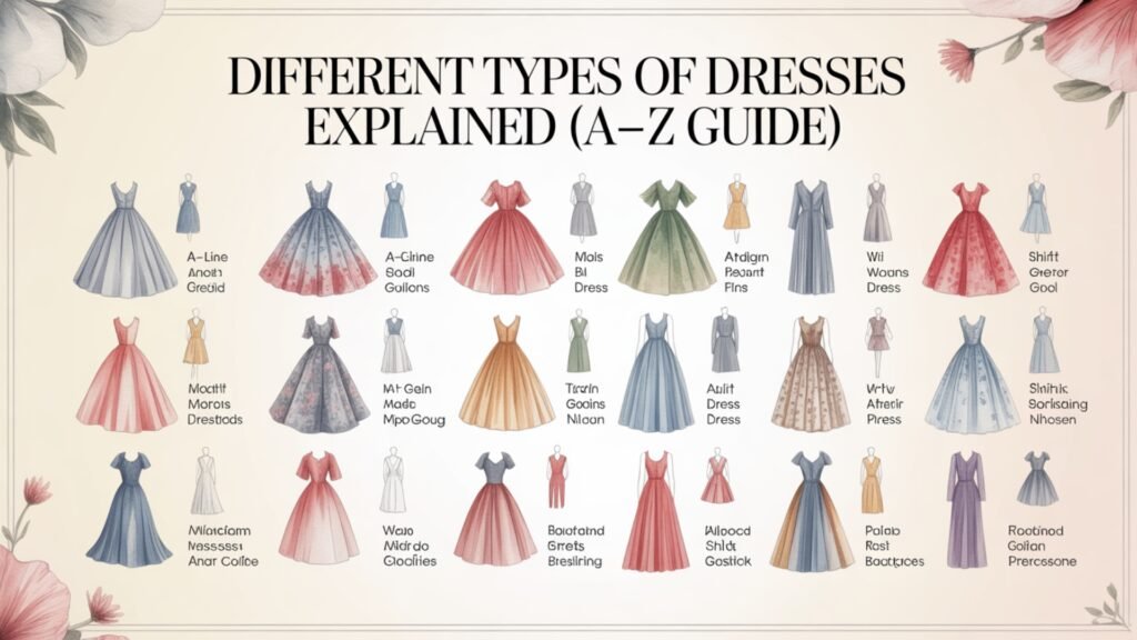 different types of dresses explained a–z guide