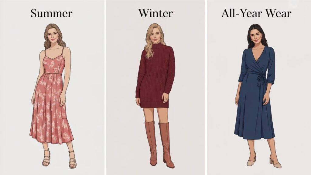 dress styles by season summer winter and all year wear