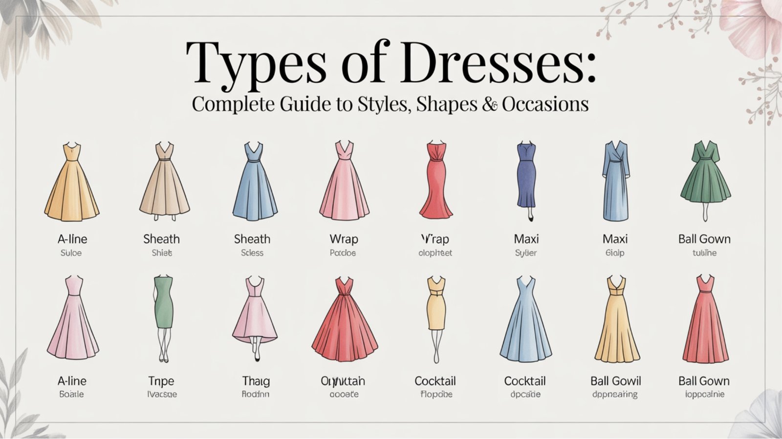 Types of Dresses: Complete Guide to Styles, Shapes & Occasions