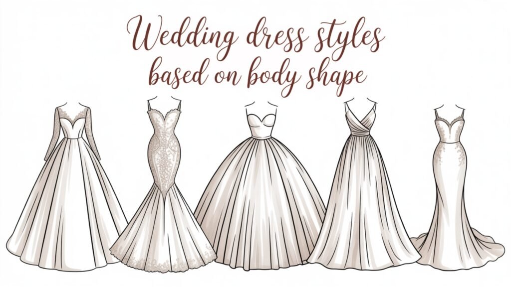 wedding dress styles based on body shape