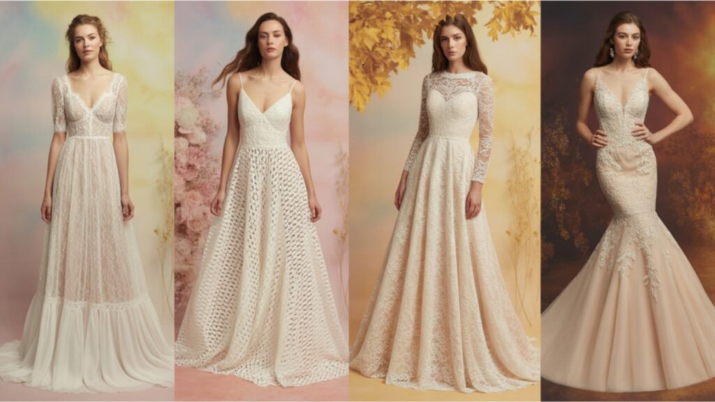 lace wedding dresses by season