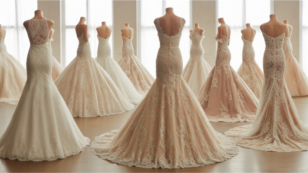 lace wedding dresses by silhouette and body type