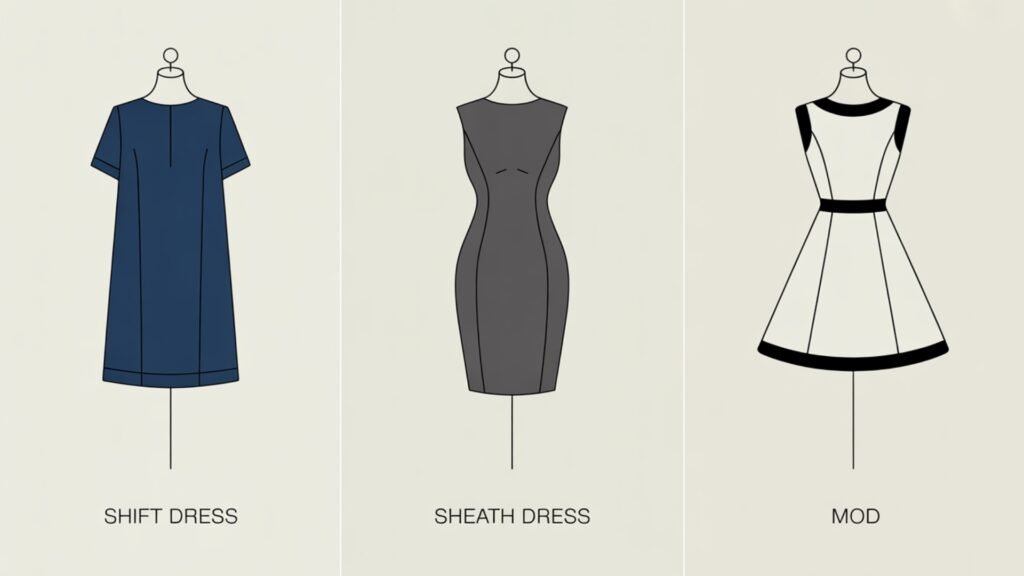 shift sheath and mod dresses