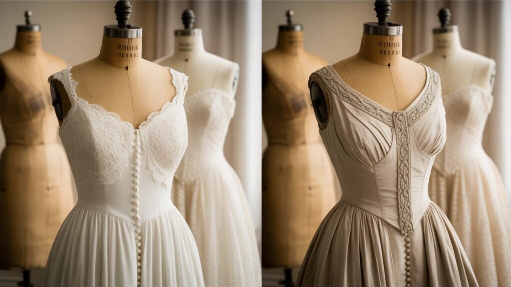 vintage inspired vs true vintage wedding dresses