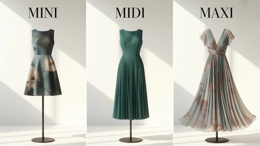 mini midi and maxi dresses length based dress styles